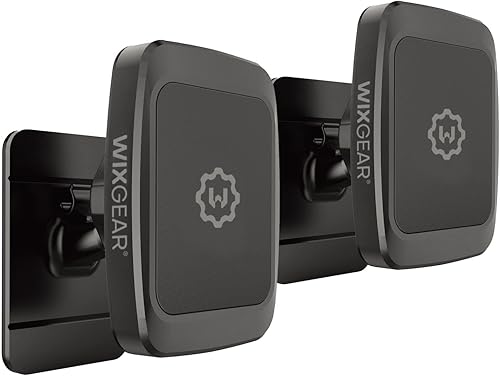 WixGear Paquete de 2 soportes magnéticos universales para tablero de instrumentos para teléfono celular, para teléfonos celulares y mini tabletas