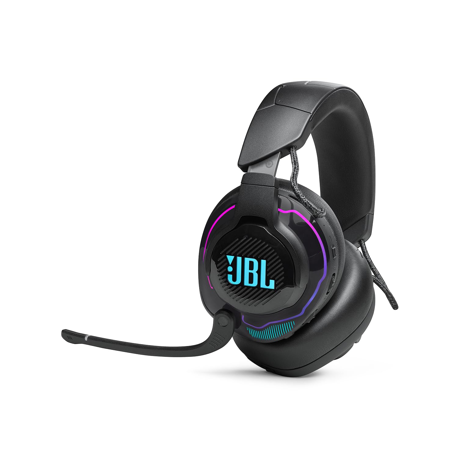 JBL Quantum 910 Casque de Gaming sans Fil avec Réduction de Bruit Active et Bluetooth, Batterie qui se Recharge en Cours d’Utilisation et Micro-tige, en Noir