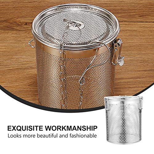Hemoton Stainless Steel Seasoning Strainer Tea Ball Filter Soup Seasonings Seperation Basket Loose Leaf Tea Infuser For Home Restaurant Kitchen (6.3 * 6.3 * 6.3Inch) #TOP1