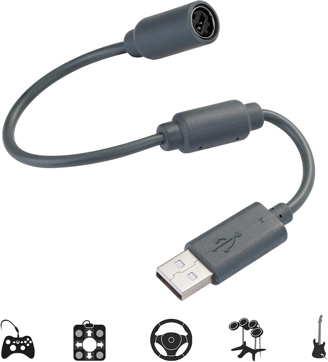 CSDWELL USB Breakaway Cable for Logitech G920 G923 G27 G29 Driving Force & Thrustmaster Ferrari 458 Spider Racing Wheel Cord, Guitar Hero & Xbox USB Plug