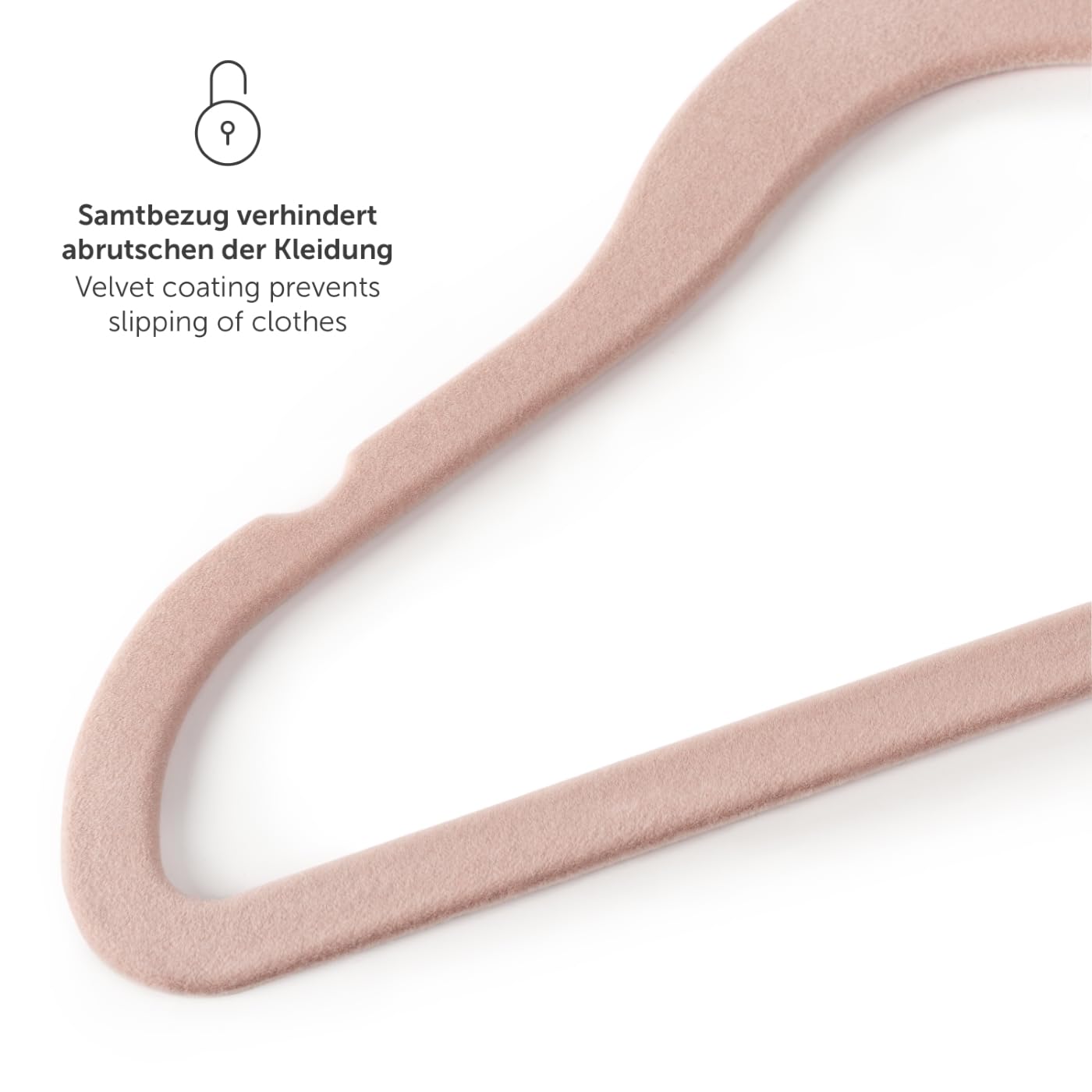 Grucce Bambini 30 Pz in Velluto Salvaspazio Rotanti 360° Antiscivolo Rosa Chiaro