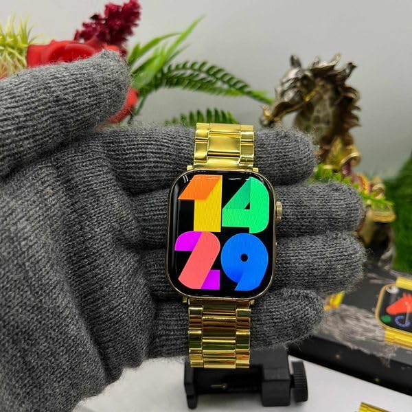 GET IN THE GAME Series 9 45 mm Smart Watch with 2.09 INCH Display Stylish Design, Bluetooth Calling, Health & Fitness Tracker Also The Heart Monitoring, with Logo & 2 Straps (24K Gold) (B0D49R6J3Y) Amazon Price History, Amazon Price Tracker