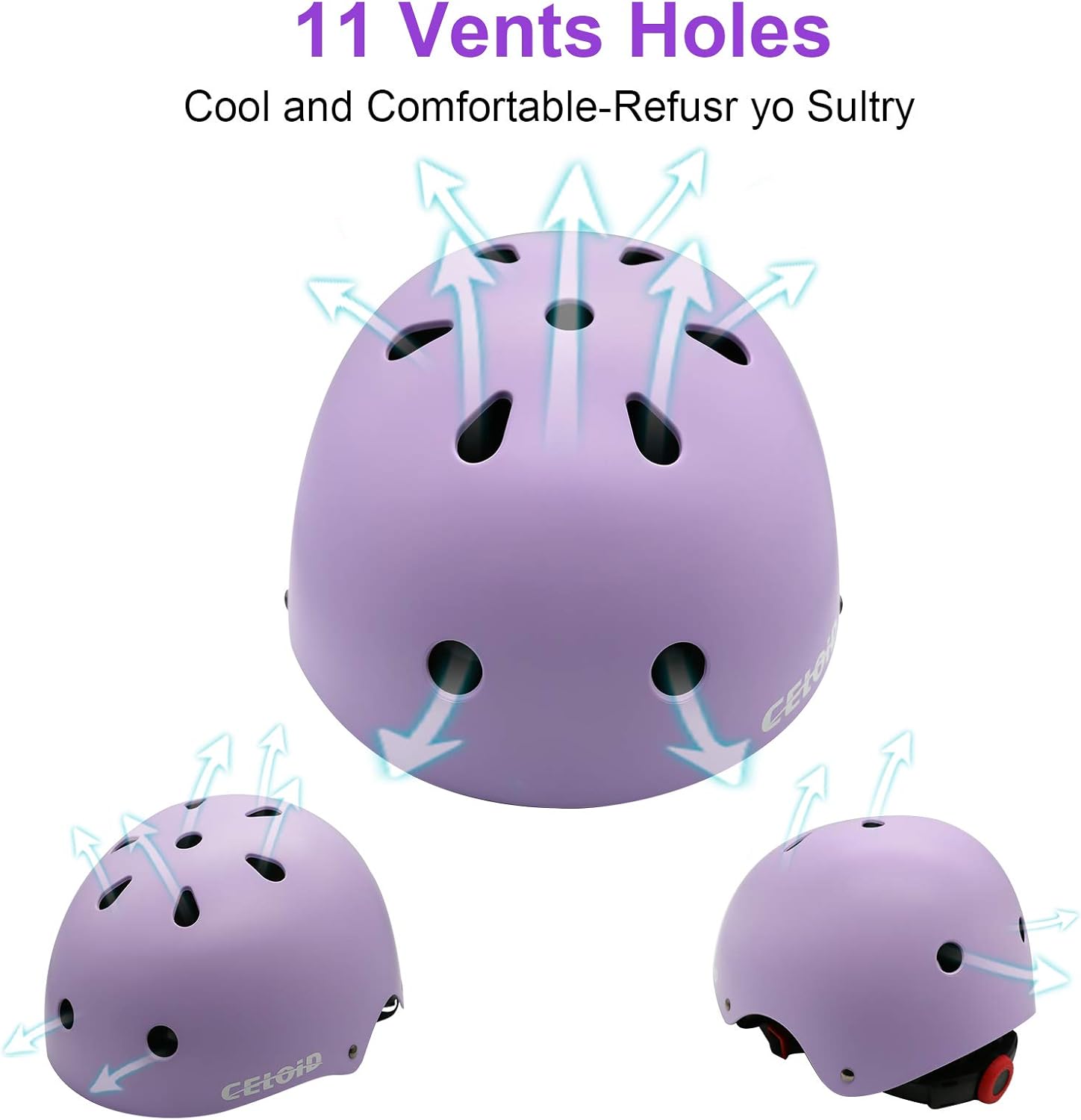 Kids Bike Helmet,Toddler Skateboard Helmets for Ages 2-3-5-8-14 Years Boys Girls，Adjustable Multi-Sport Bicycle Skateboarding Football Roller Skating Scooter Rollerblade Balance Bike Helmet - Image 4