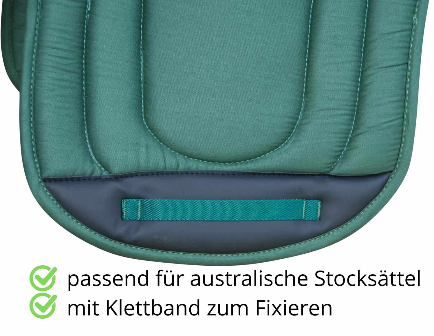 Stocksatteldecke, grün Satteldecke für australischen Stocksattel 004/52