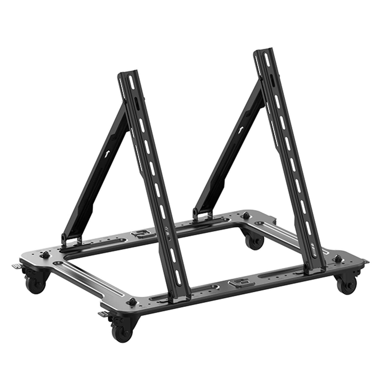 OLSKFUH Low Height Mobile Tv Stand, Rolling Tv Cart With Tilt Mount/Locking Wheels For 32-75 Inch Tvs, Max 600X400Mm,