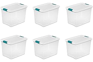 Sterilite 25 Qt Latching Storage Box, Pack of 6