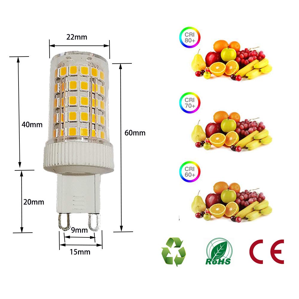 12 Stück G9 10W LED Lampen 1000Lumens 100W Halogenlampe Äquivalente Warmweißes 3000k AC 220-240V G9 Birne Nicht dimmbar