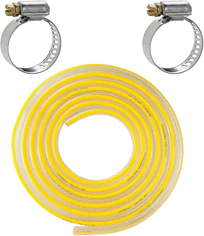Mangueira Mulituso Gás 3/8 Transparente 2m Metros com Braçadeiras Abraçadeiras Reforçada Grossa Fogão Cozinha Jardim