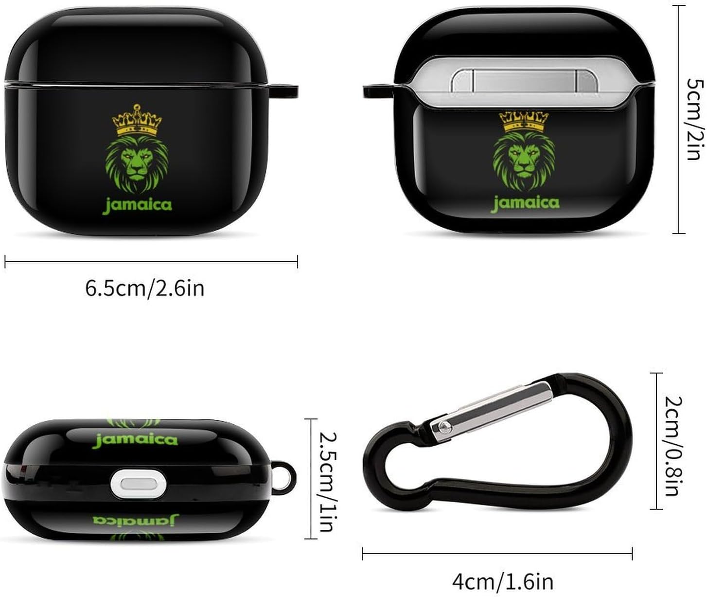 Jamaica Flag Lion Funny Earbuds Case for Airpods 3 image 2