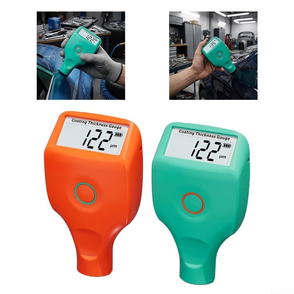 Schichtdickenmessgerät mit LCD Display Grün Orange für akku Schichtdickenmessgerät(orange)