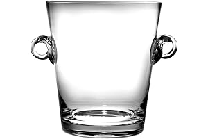 Barski Glass Ice Bucket Keeps Drinks Cold, Wine Cooler Bucket Keeps Drinks...