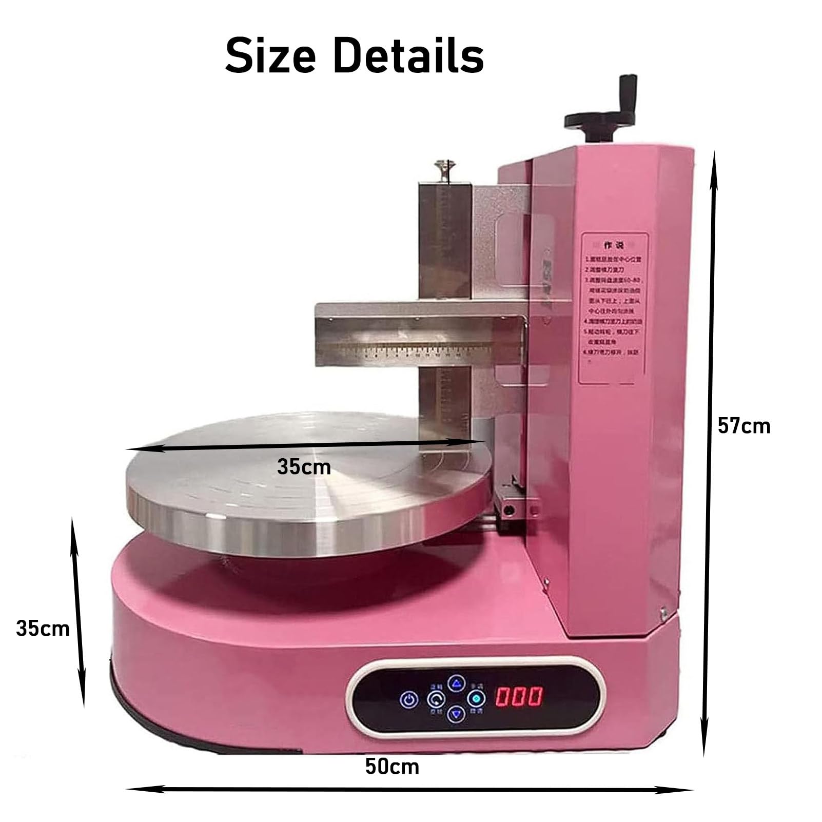 RayGenius Untador Automático de Pastel con Plato Giratorio, Decorador de Tartas de Cumpleaños, para Uso doméstico y en Tiendas de postres, 220 Voltios