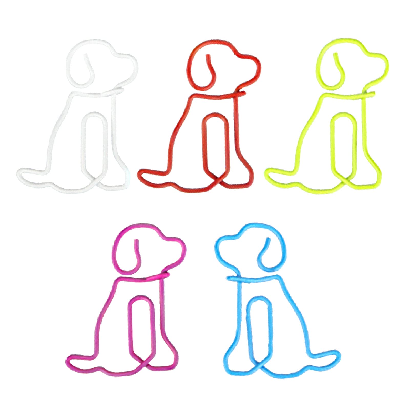 60pcs Dog Paper Clips - Small Paper Clips Multicolor Funny Office School Supplies Bookmarks,Cute Christmas Gifts Birthday Gifts for Dog Lovers