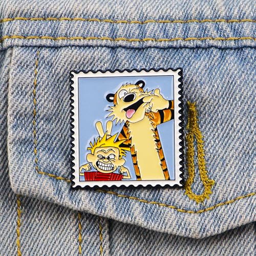 Image of Cute Enamel Pins Cartoon Lapel Pin Brooch Badge for Backpack Jackets Funny Tiger Pins for Gift Anime Enamel Pin for Clothing Hat Decoration