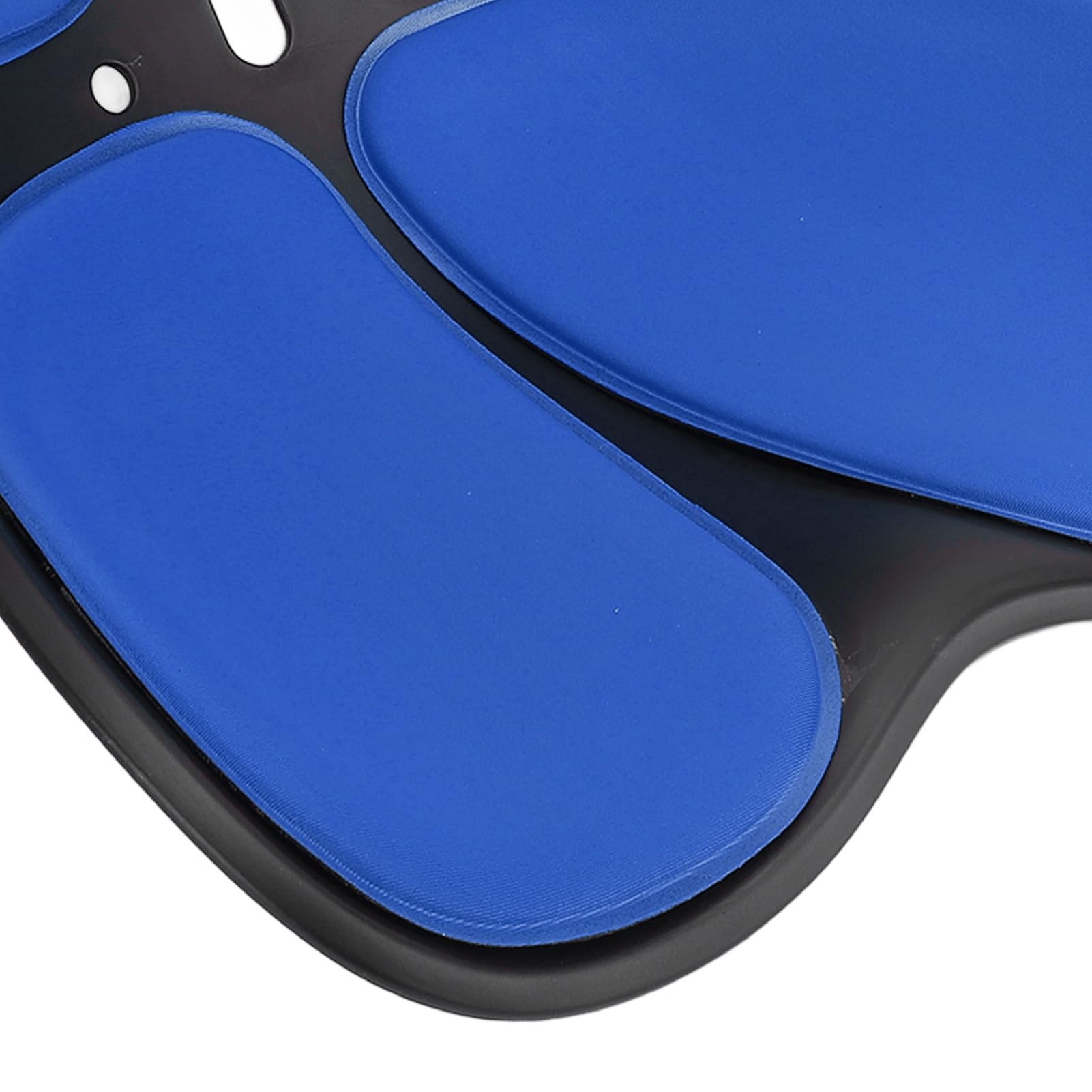 Cuscino di supporto lombare ergonomico per una migliore postura a casa, ufficio, scuola, design unico, leggero e portatile, in cotone, 41 x 37 x 33 cm (blu)