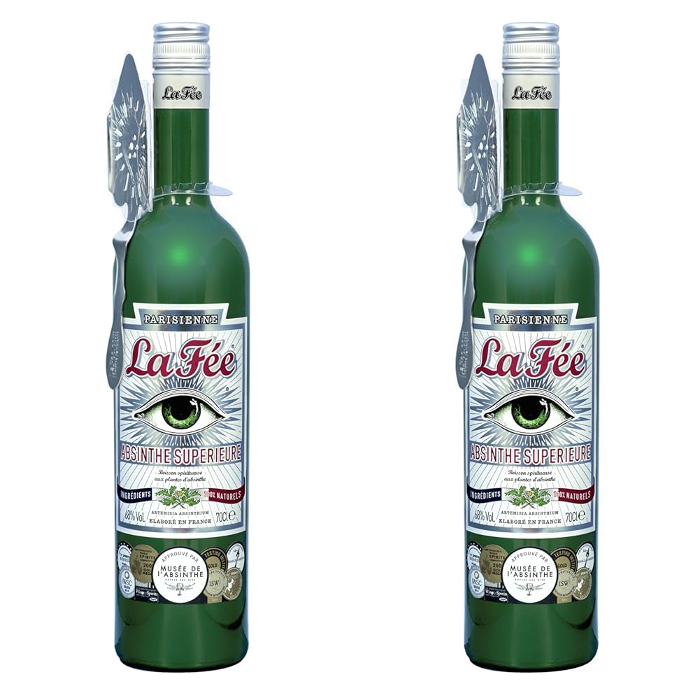 La Fée Parisienne Absinthe Supérieure 68% + Serving Spoon 68% 0.7 (Packung mit 2)
