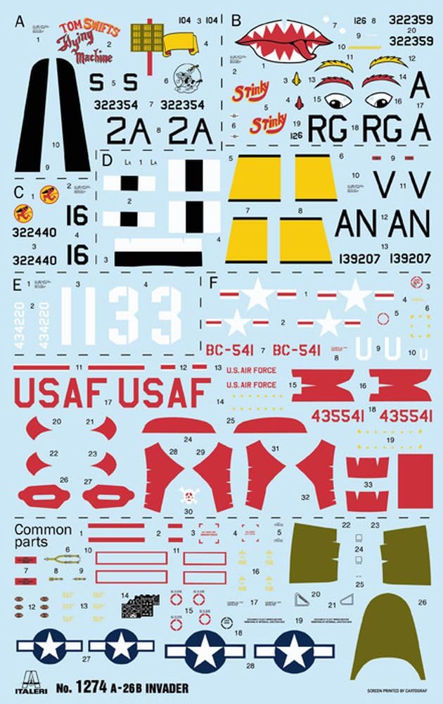 Italeri 1274 A-26 B Invader, scala 1:72, Plastic Model Kit/Modello in plastica da montare