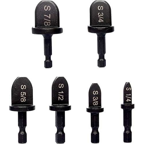 HVAC Repairing Set Air Conditioner Copper Tube Expander Swaging Tool Drill Bit Set Manual Copper Pipe Swage Tool Soft Copper Expander Tubing Tool with 1/4''， 3/8''，1/2''， 5/8''，3/4''，7/8''Bits