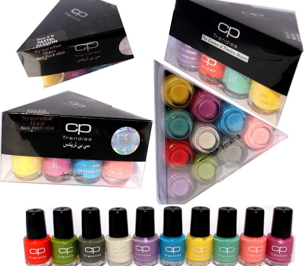 CP TRENDIES10 pieces Nail Enamel/Polish Set PASTEL PASSION