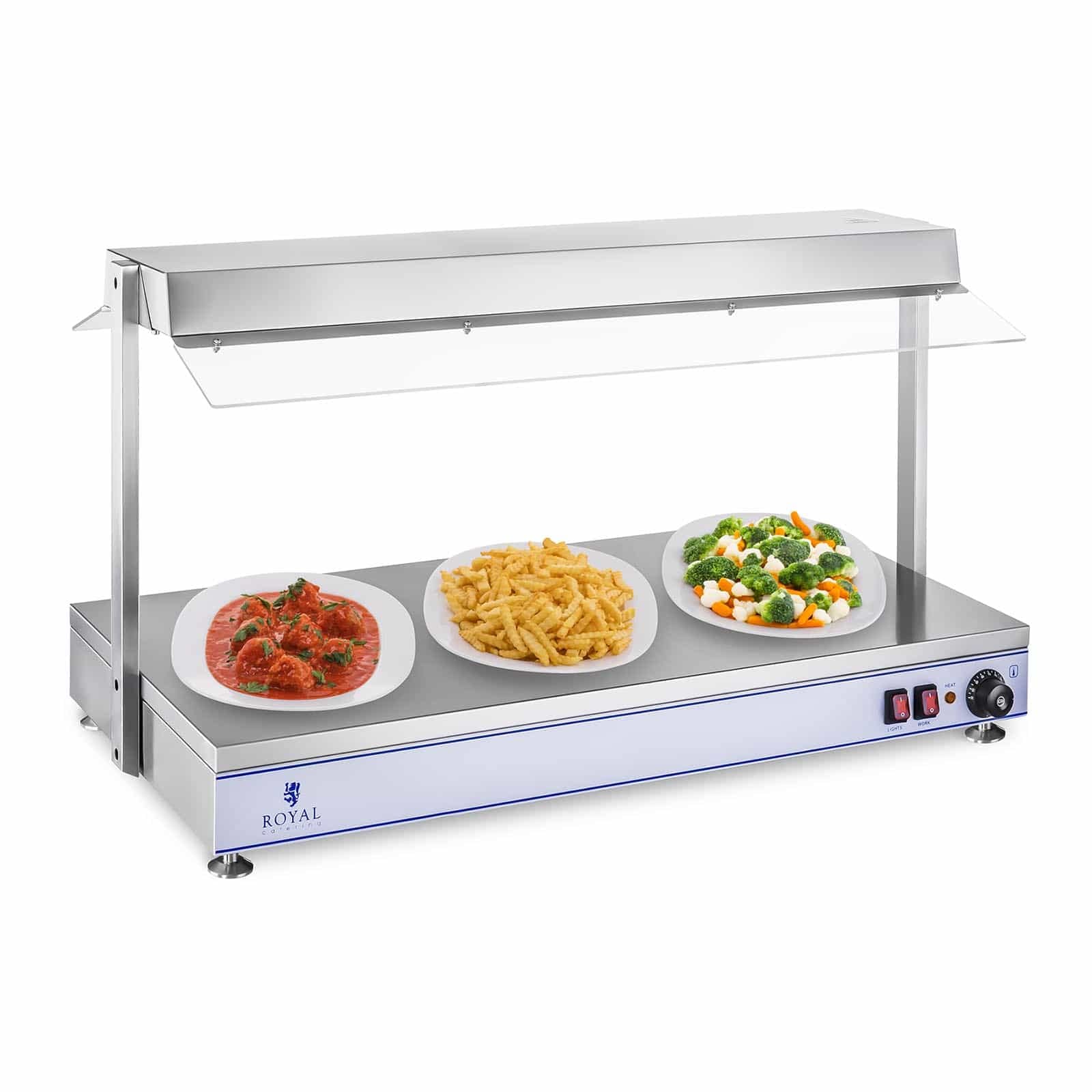 Royal Catering - RCHP-120 - Calienta Platos - 2000 W - hasta 110 °C - 120 x 50 cm