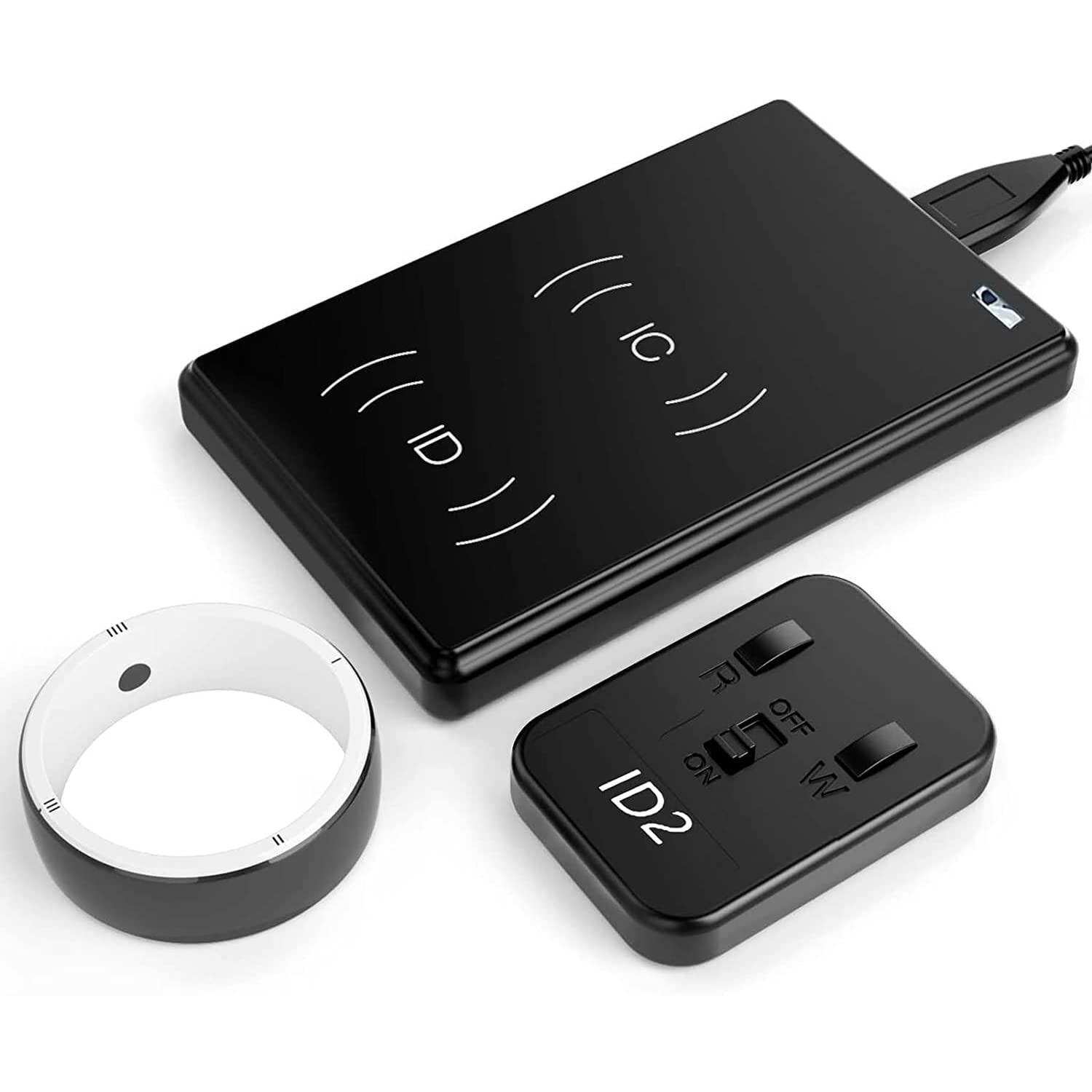 Appareil portable NFC avec appel virtuel et bouton SOS anneau intelligent étanche pour smartphone