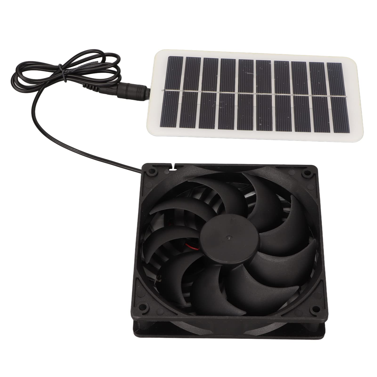 Kit Ventole a Pannello Solare, Ventola di Scarico Ad Energia Solare da 3 W, Ventola di Ventilazione di Scarico Solare Portatile per Serra, Pollai, Capannone, Cuccia per Cani