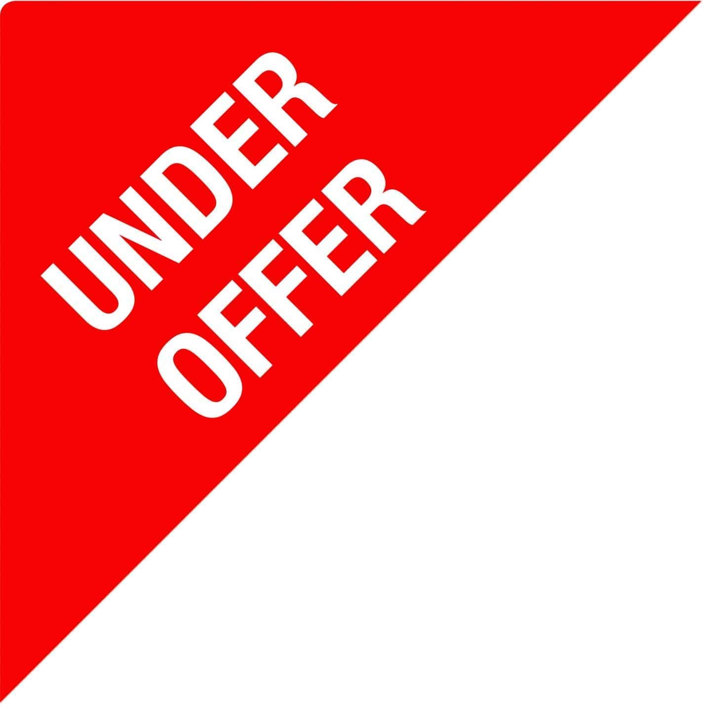 Permanent Adhesive - Estate Agent Stickers - 67 x 67 x 94mm Triangles, 200, Under Offer
