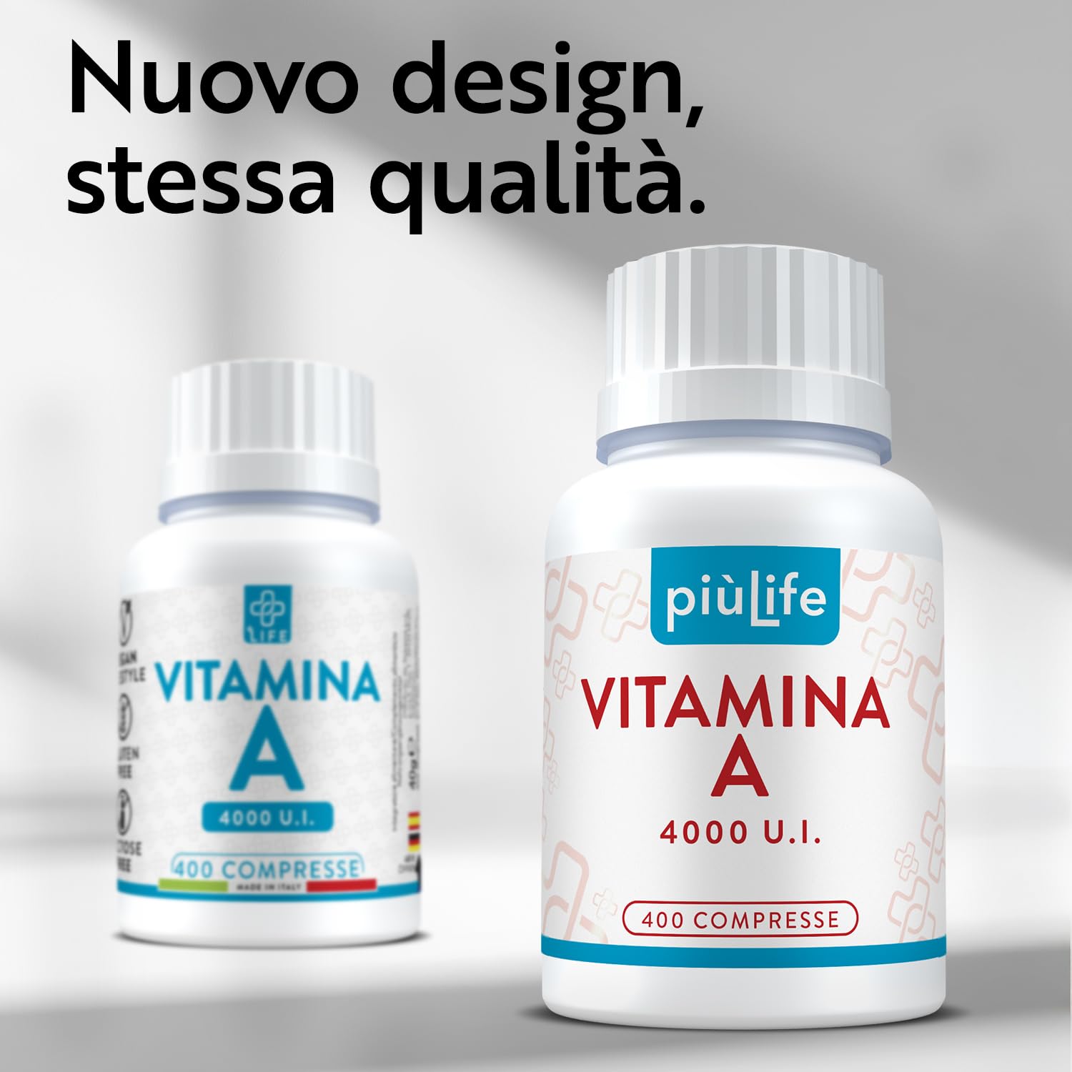 Vitamina A Pura 1200mcg PiùLife 4000 UI Per Compressa, Retinoidi Integratore, Vitamina A Retinolo (Acetato Di Retinile) Antiossidante Integratore Occhi Vista Pelle, Difese Immunitarie