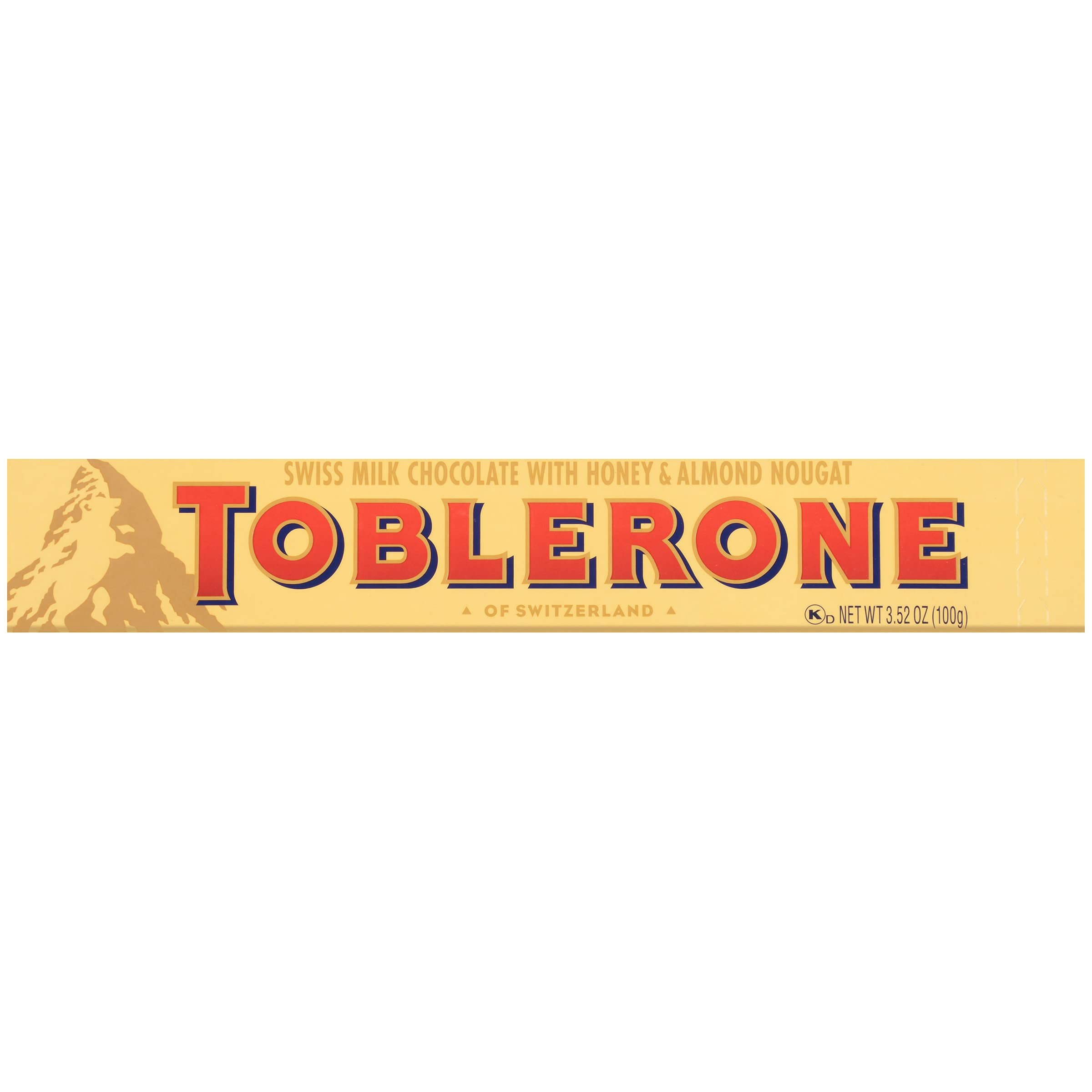 Toblerone Swiss Milk Chocolate Candy Bars with Honey and Almond Nougat