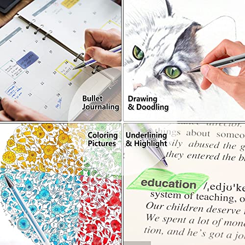Shuttle Art Gel Pens Bundle, 120 Unique Colors (No Duplicates) Gel Pens Set + 120 Matched Gel Pen Refills, 7 Color Types For Kids Adults Coloring Books Drawing Doodling Crafts Scrapbooking #TOP5