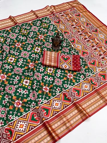Image of SATIKA VASTRAM Tussar Silk Saree Solid Design Pure Soft Thread Weaving Contrast Border And Rich Pallu With Blouse Piece