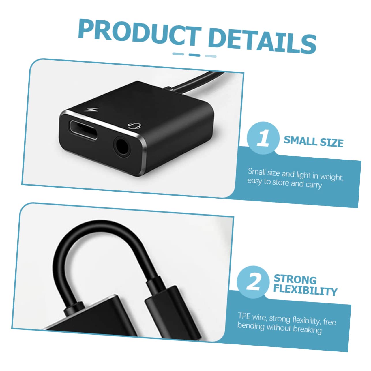 Hemobllo 4stücke USB c Zu Audioadapter Mit Pd Schnellladung Tragbarer USB c Splitter Für Kopfhörer Mikrofon Kompatibel Mit Smartphones Tablets Pcs Langlebiges Design