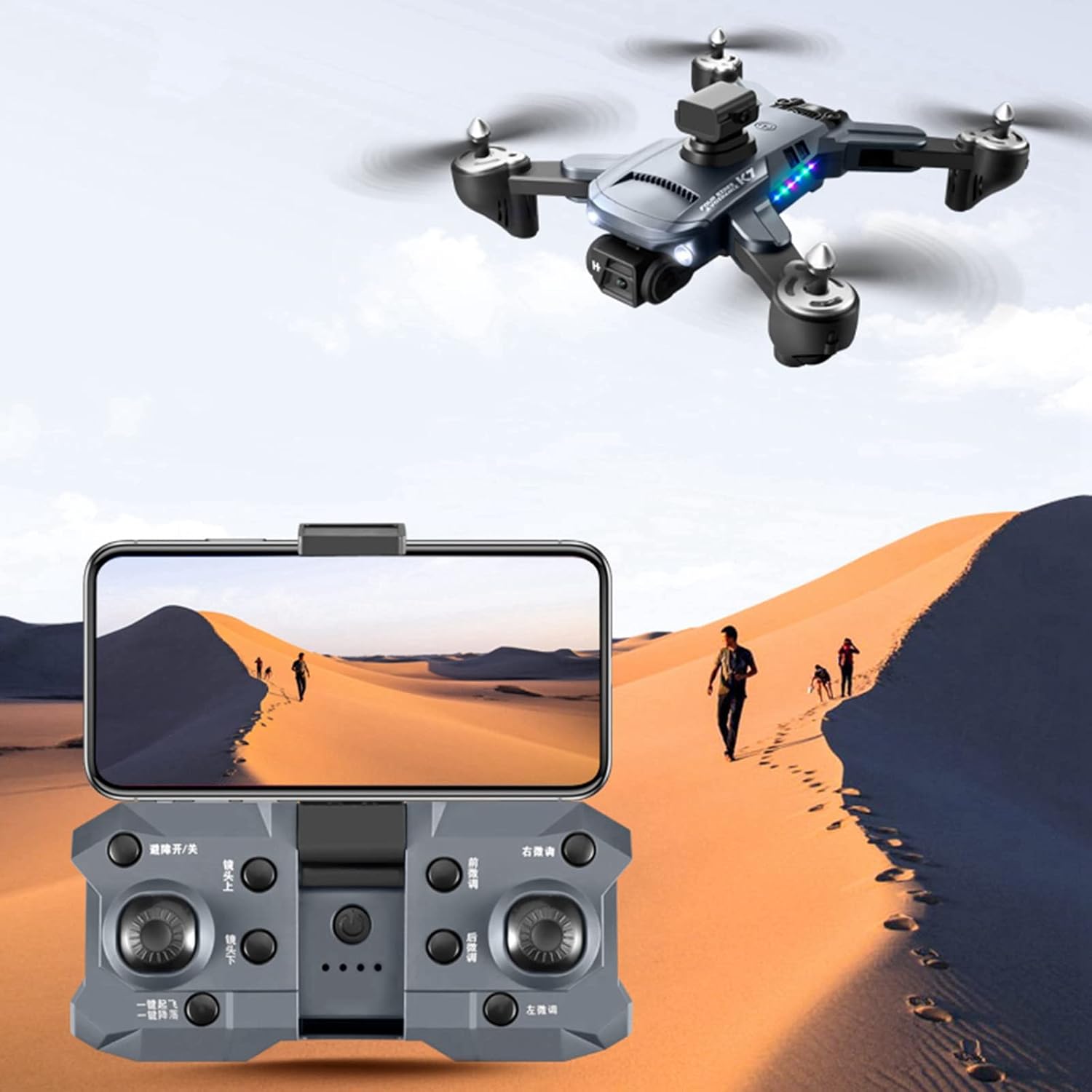 Mini Drone with Dual 1080p Camera, Remote Control Foldable