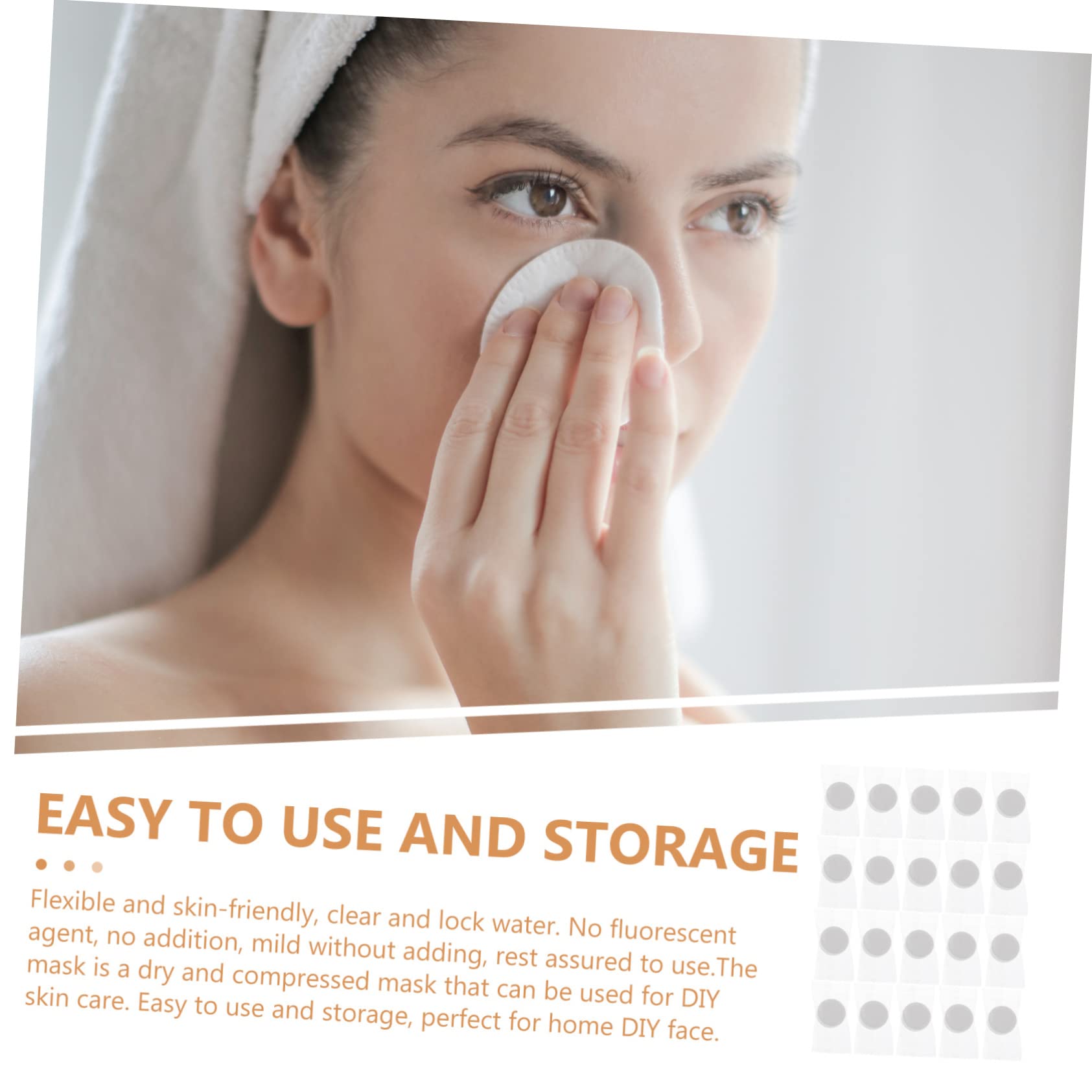 minkissy 20pcs Compressed Facial Towels Travel Friendly Mini Face for DIY Facial for Beauty Salons Gyms Camping More