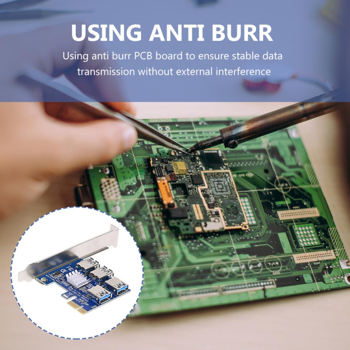 Pci-e Adapter Card to 4 Port USB 3.0 Copper Expansion