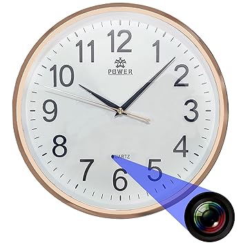 Spy Mission Wireless Full HD 1920x1080 Quality Series-1, Video Motion Detection Recorder Rechargeable While Recording No Light Flashes Wall Clock Hidden Spy Camera Surveillance Camera