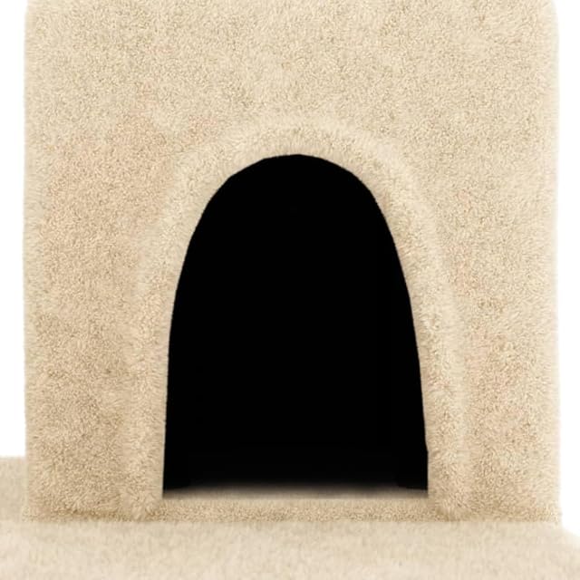 Foto 4 de 7 de vidaXL Rascador para Gatos con Postes de sisal Crema 154 cm