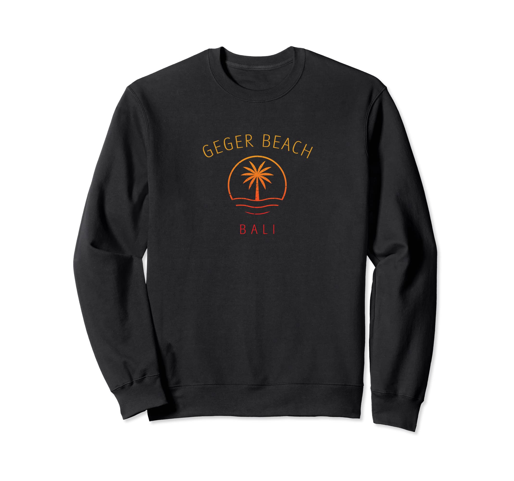 Best Beaches Bali, Retro, Vintage Beach ApparelGeger Beach in Bali Retro Vintage Distressed Sweatshirt