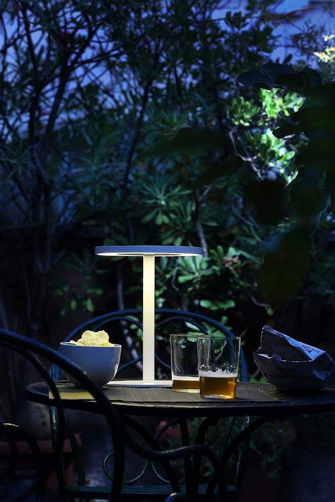 COVO Lampada da tavolo EDVIGE, 24cm x 20.2cm x 30.3cm, Bianco