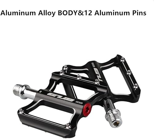 Miniatura 4 de Pedales de bicicleta de montaña de aleación de aluminio de 916 pulgadas, eje de rodamiento sellado, plataforma de bicicleta, pedales planos para