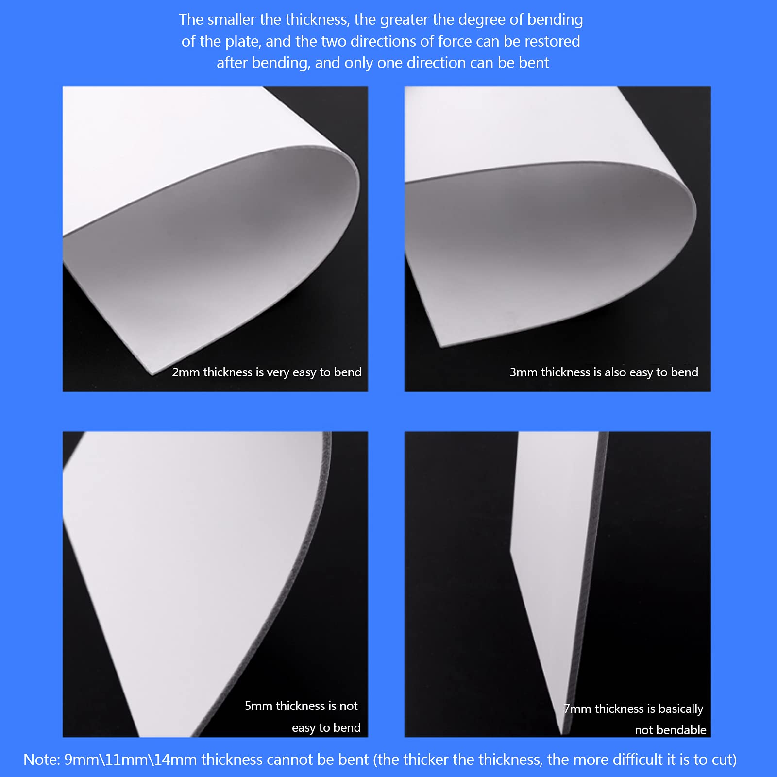 Fogli di polistirolo espanso, Pannello in schiuma di PVC bianco da 5 pezzi, spessore 1-3 mm, dimensioni multiple(400x600x3mm)