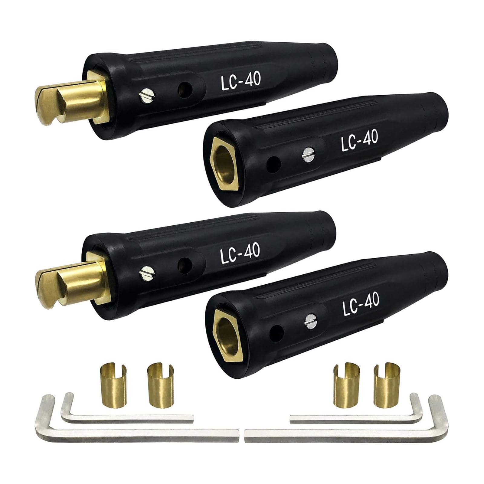 Duty Coppers 40 Electrical Cable Connectors for Reliability Circuit Connection Enhances Welder Leads Connectors High Conductivity Cable
