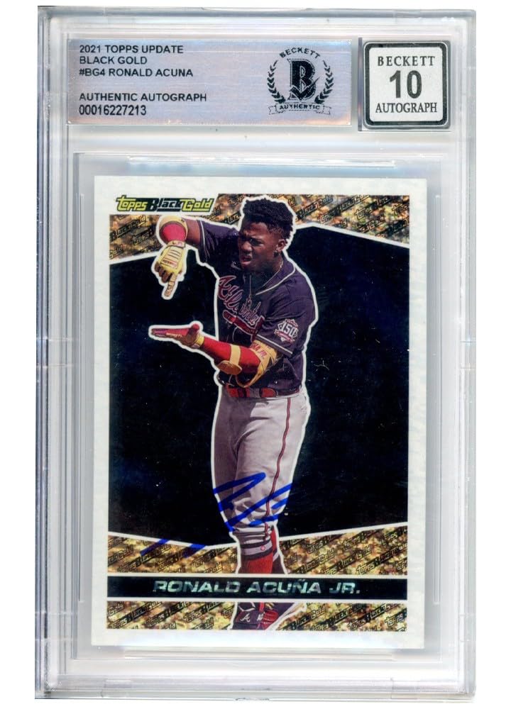 Amazon.com: Ronald Acuna Jr 2021 Topps Update Black Gold Autograph 