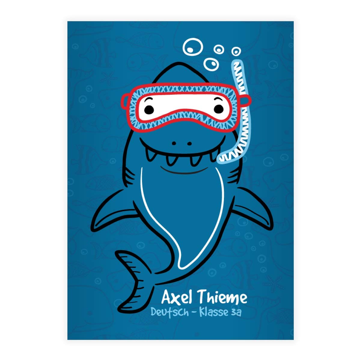 Kartenkaufrausch 16 Schulhefte DIN A4 Blanko - Lustiges Krokodil Design