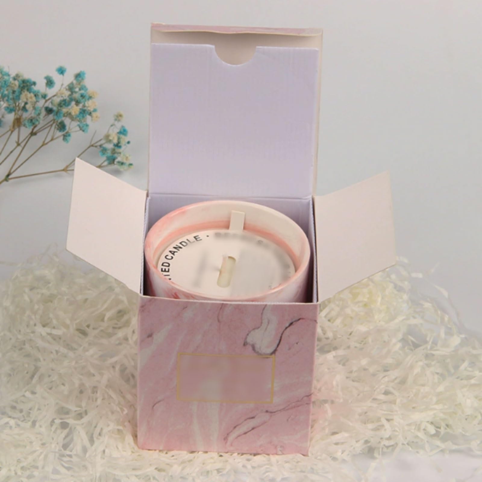 Velas de cerámica Vela de aromaterapia cilíndrica hecha con cera de soja y aceites esenciales de larga duración for mujeres y hombres(Pale Red)