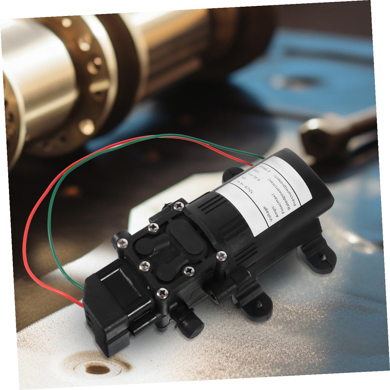 Operitacx Bomba de Agua Eléctrica de Diafragma Auto Reinicio y Fácil Instalación Negra 12v 70w para Dispositivo de Limpieza por Pulverización