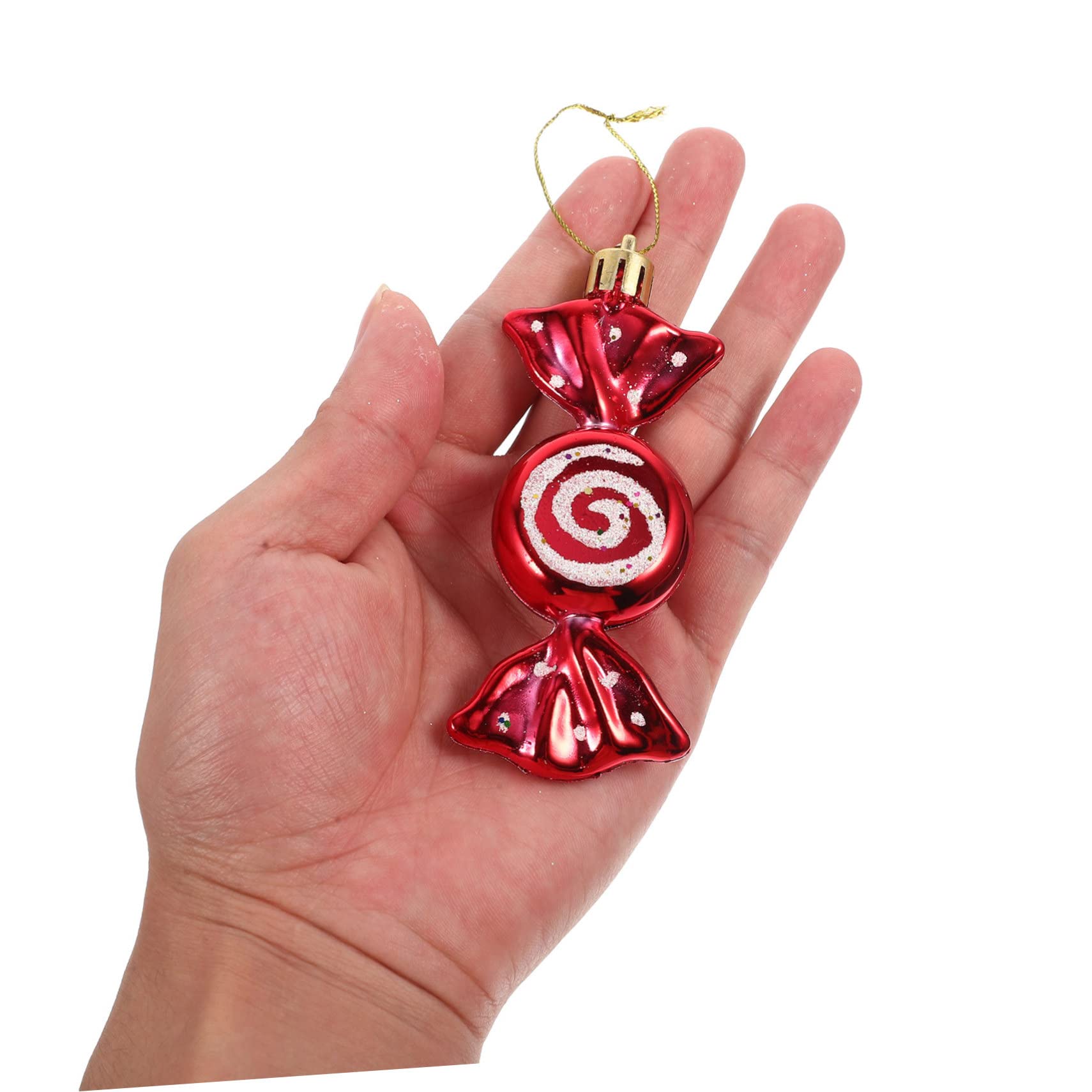 PRETYZOOM 30 Piezas Colgante de de Navidad Adornos de árbol de árbol de Navidad Dulces Colgando Colgantes navideños Christmas Tree Decorations Decoraciones navideñas Rojo