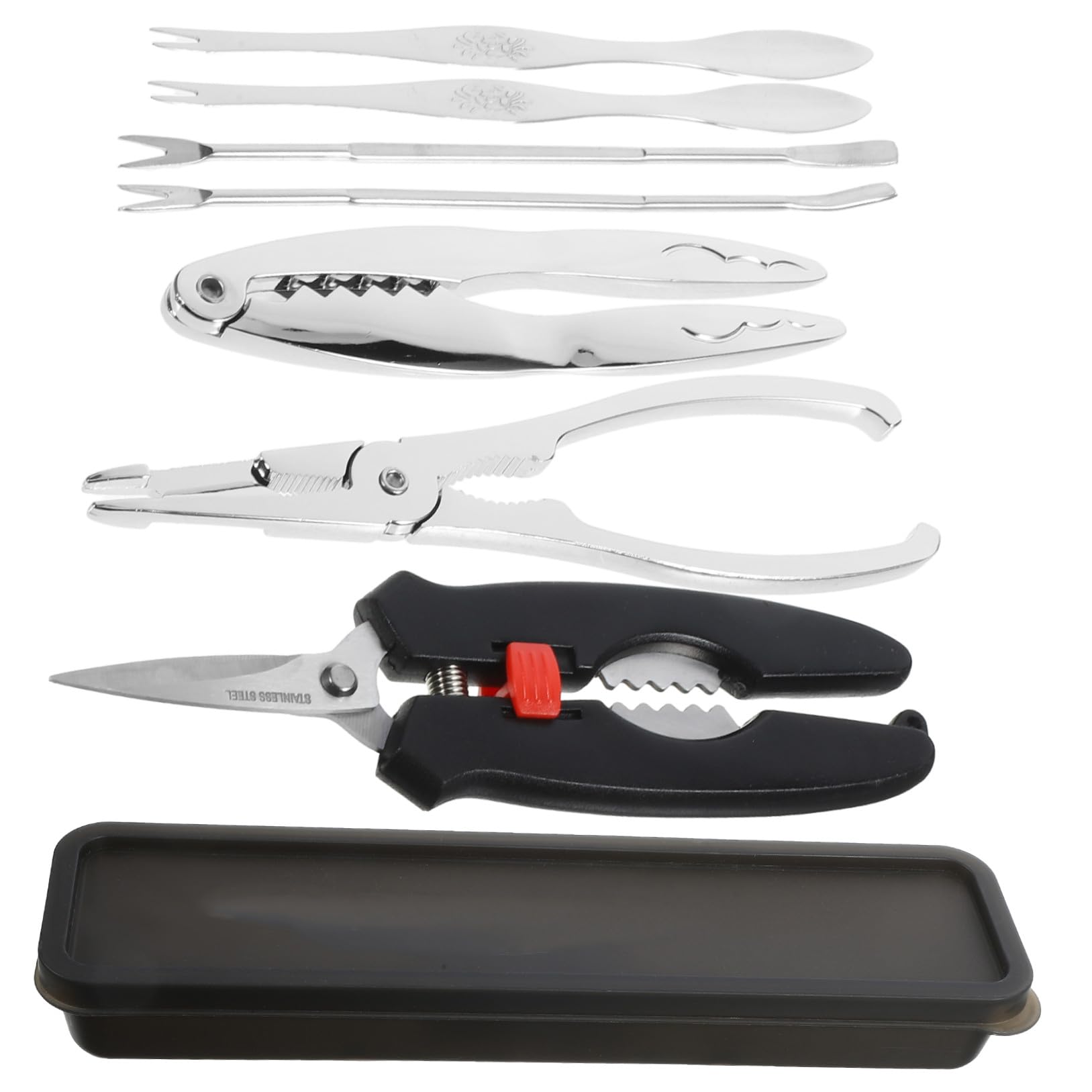 Set Pinza per Crostacei in Acciaio Inossidabile, Utensili per Cucina Sicuri per Mangiare Crostacei, Include Strumenti Apri Guscio Granchio, per Frutti di Mare