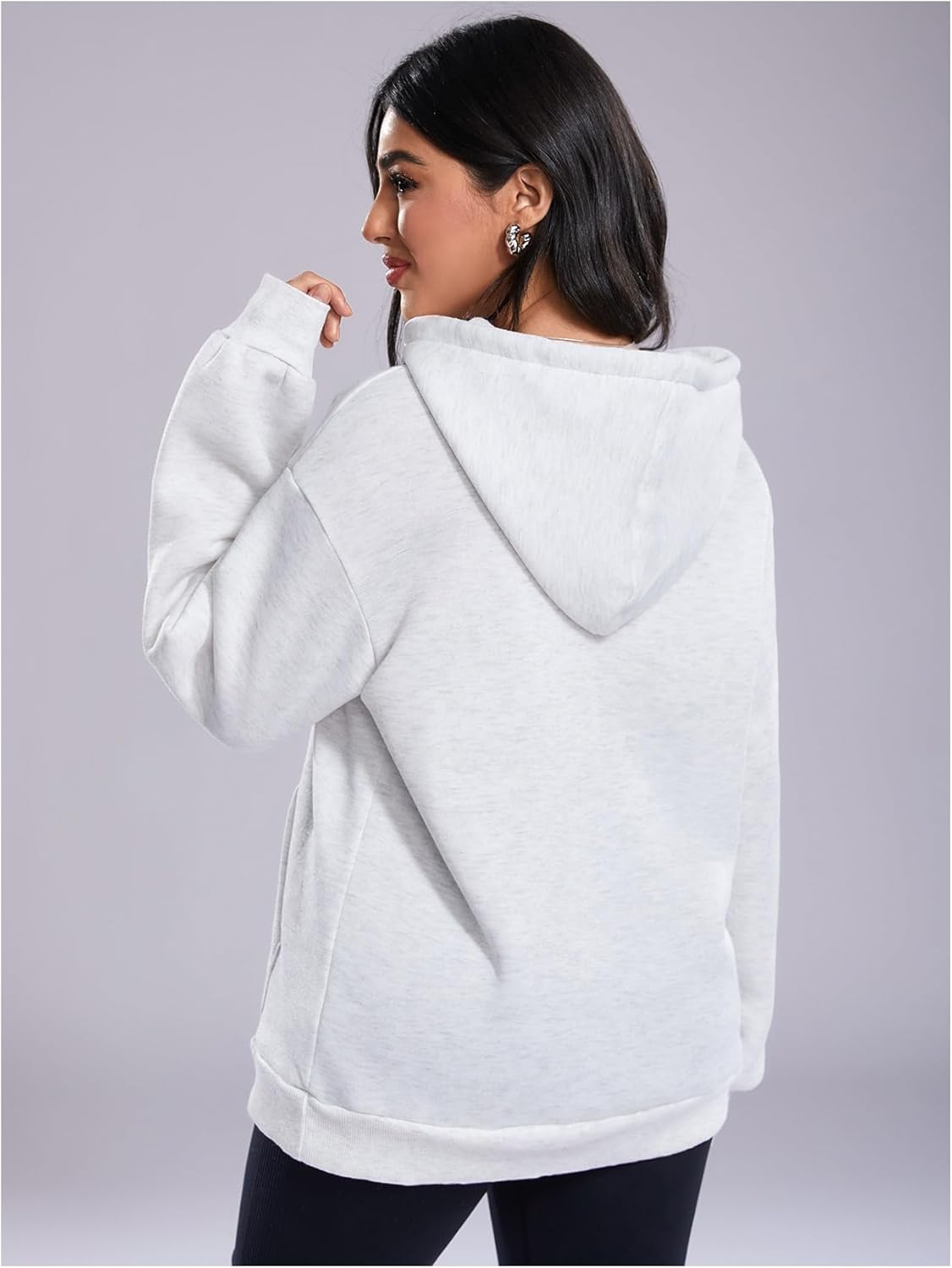 SweatyRocks Women's Drawstring Lemon Graphic Hoodies Fleece Sweatshirts Fall Fashion Pullover Sweaters - Image 2