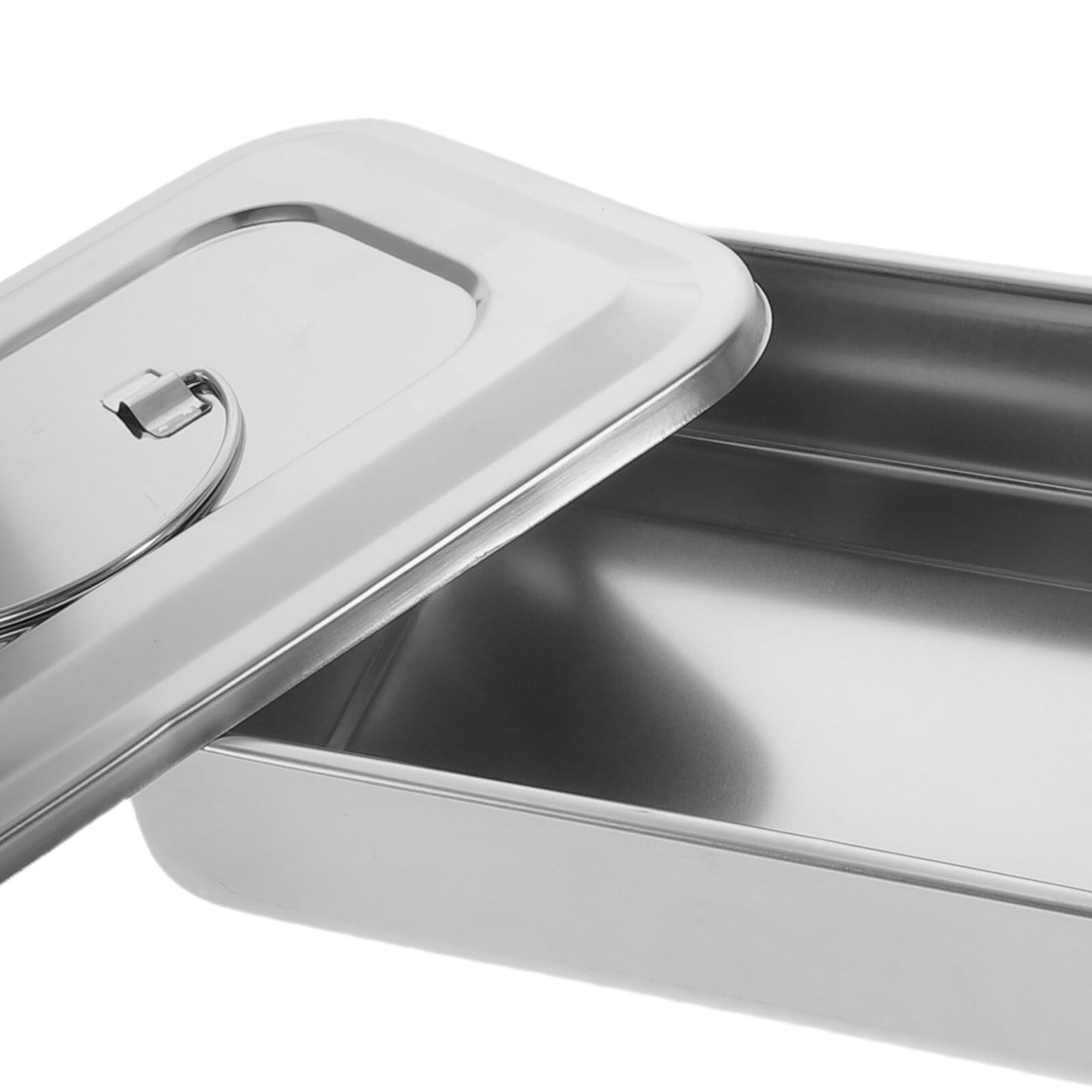 2 Vassoi Sterilizzatori per Strumenti Unghie in Acciaio Inox 201 con Coperchio, Scatole per Manicure Portatili per Pulizia e Ammollo Professionale, Organizer per